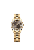 Rolex Yellow Gold Datejust - 31mm - Dark grey Diamond Dial - President