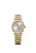 Rolex Yellow Gold Datejust - 31mm - Silver Diamond Dial - President