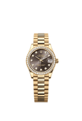 Rolex Yellow Gold Datejust - 31mm - Dark grey Diamond Dial - President
