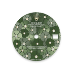 Rolex Yellow Gold Datejust - 31mm - Olive green, floral motif Diamond Dial - President