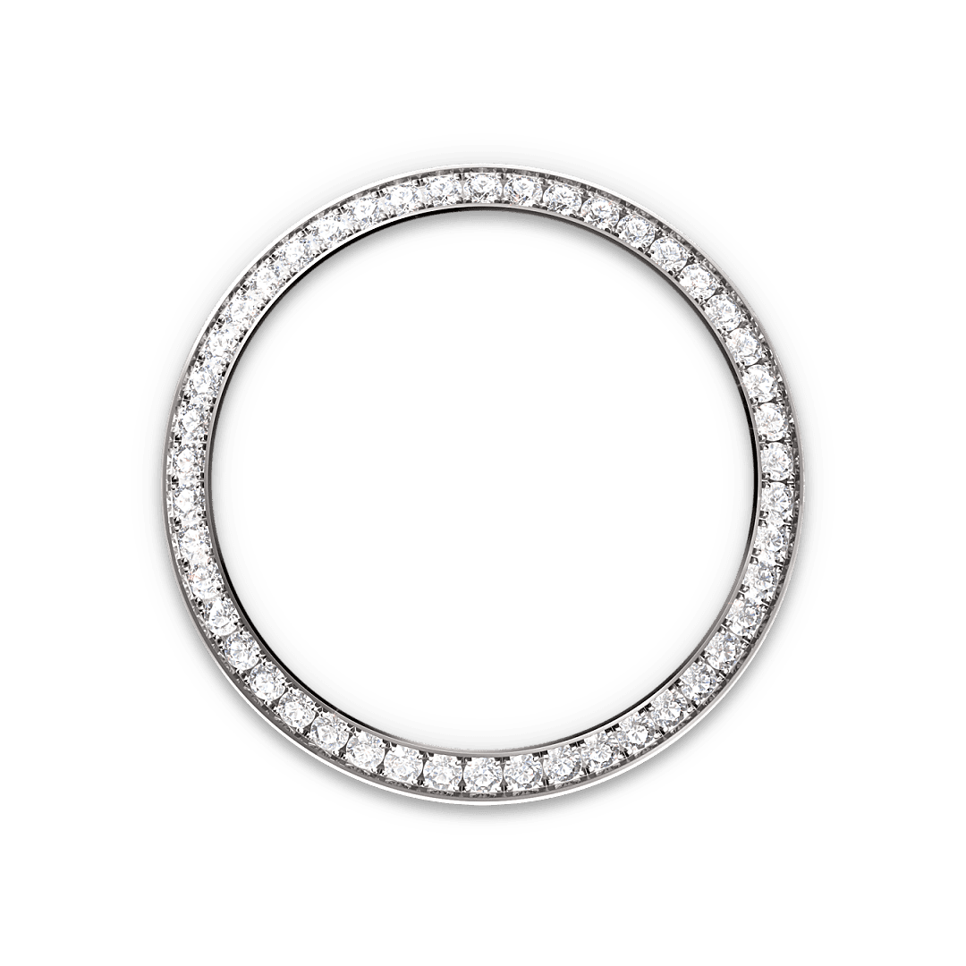 Rolex White Gold Datejust - 31mm - White mother-of-pearl Diamond Dial