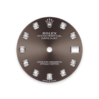 Rolex White Gold Datejust - 31mm - Dark grey Diamond Dial - President