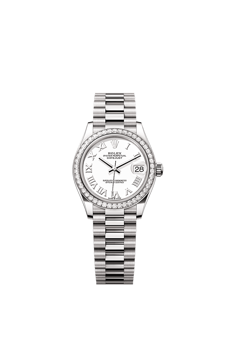 Rolex White Gold Datejust - 31mm - White