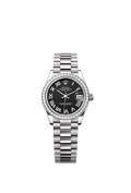 Rolex White Gold Datejust - 31mm - Bright black