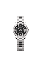 Rolex White Gold Datejust - 31mm - Bright black