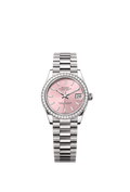 Rolex White Gold Datejust - 31mm - Pink - President