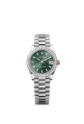 Rolex White Gold Datejust - 31mm - Mint green