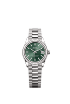 Rolex White Gold Datejust - 31mm - Mint green