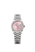 Rolex White Gold Datejust - 31mm - Pink - President
