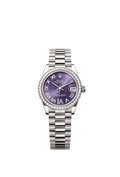 Rolex White Gold Datejust - 31mm - Aubergine Diamond Dial