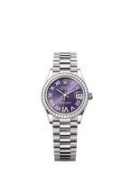 Rolex White Gold Datejust - 31mm - Aubergine Diamond Dial