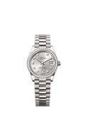 Rolex White Gold Datejust - 31mm - Silver Diamond Dial