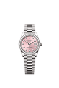 Rolex White Gold Datejust - 31mm - Pink Diamond Dial - President