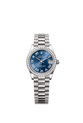 Rolex White Gold Datejust - 31mm - Bright blue