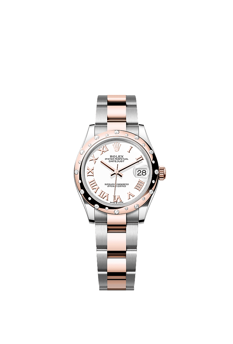 Rolex Two-Tone (RG/SS) Datejust - 31mm - White - Oyster