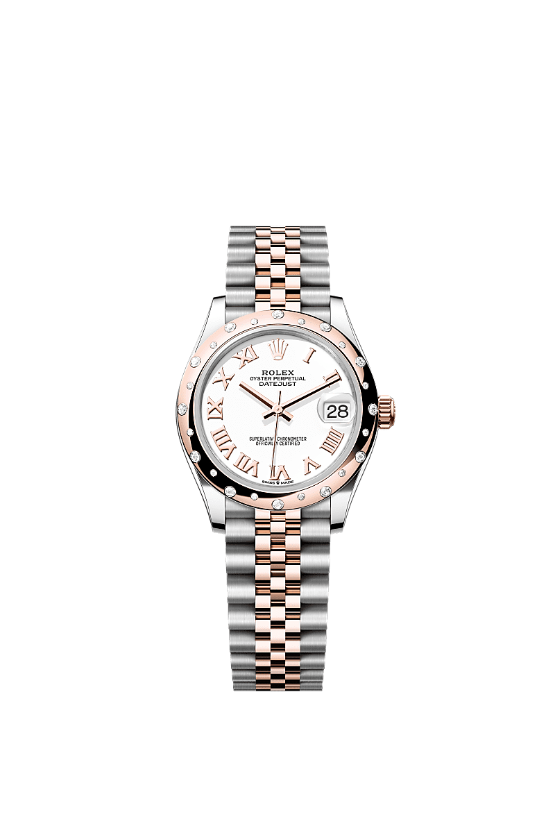 Rolex Two-Tone (RG/SS) Datejust - 31mm - White - Jubilee