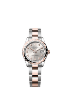 Rolex Two-Tone (RG/SS) Datejust - 31mm - Silver Diamond Dial - Oyster