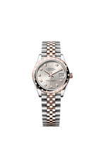 Rolex Two-Tone (RG/SS) Datejust - 31mm - Silver Diamond Dial - Jubilee