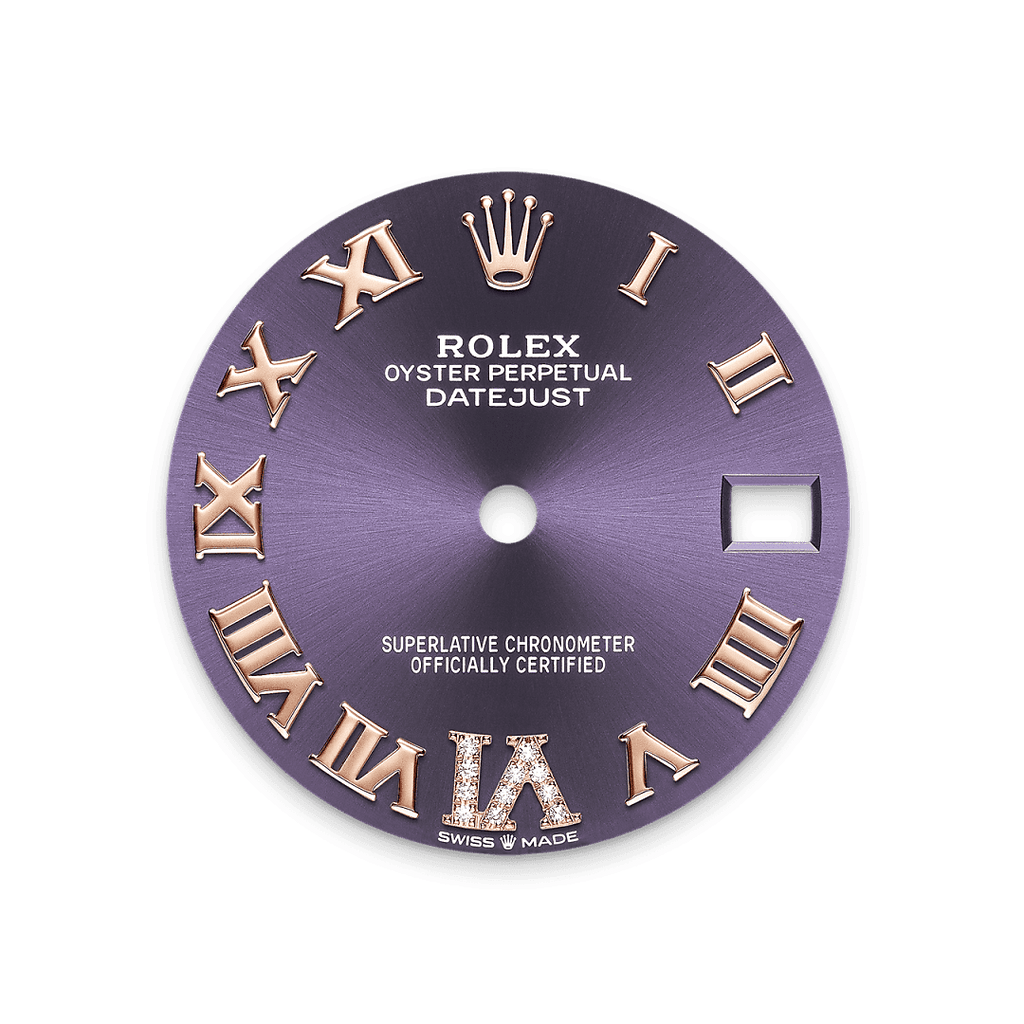 Rolex Two-Tone (RG/SS) Datejust - 31mm - Aubergine Diamond Dial - Oyster