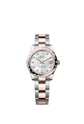 Rolex Two-Tone (RG/SS) Datejust - 31mm - White mother-of-pearl Diamond Dial - Oyster
