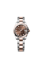 Rolex Two-Tone (RG/SS) Datejust - 31mm - Chocolate Diamond Dial - Oyster