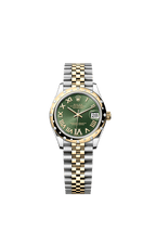 Rolex Two-Tone (YG/SS) Datejust - 31mm - Olive green Diamond Dial - Jubilee