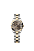 Rolex Two-Tone (YG/SS) Datejust - 31mm - Dark grey Diamond Dial - Oyster