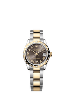Rolex Two-Tone (YG/SS) Datejust - 31mm - Dark grey Diamond Dial - Oyster