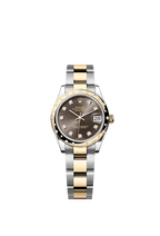 Rolex Two-Tone (YG/SS) Datejust - 31mm - Dark grey Diamond Dial - Oyster