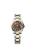 Rolex Two-Tone (YG/SS) Datejust - 31mm - Black mother-of-pearl Diamond Dial - Oyster