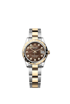 Rolex Two-Tone (YG/SS) Datejust - 31mm - Black mother-of-pearl Diamond Dial - Oyster