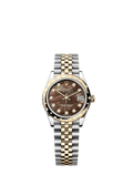 Rolex Two-Tone (YG/SS) Datejust - 31mm - Black mother-of-pearl Diamond Dial - Jubilee
