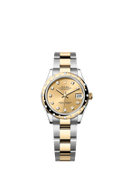 Rolex Two-Tone (YG/SS) Datejust - 31mm - Champagne-colour Diamond Dial - Oyster
