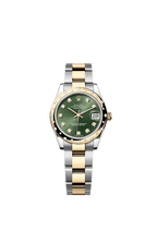 Rolex Two-Tone (YG/SS) Datejust - 31mm - Olive green Diamond Dial - Oyster