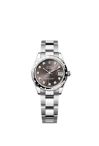 Rolex Stainless Steel Datejust - 31mm - Dark grey Diamond Dial - Oyster