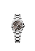 Rolex Stainless Steel Datejust - 31mm - Dark grey - Oyster