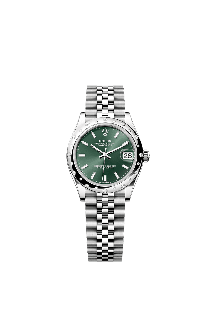Rolex Stainless Steel Datejust - 31mm - Mint green - Jubilee