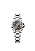 Rolex Stainless Steel Datejust - 31mm - Dark grey - Oyster