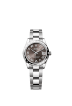 Rolex Stainless Steel Datejust - 31mm - Dark grey - Oyster