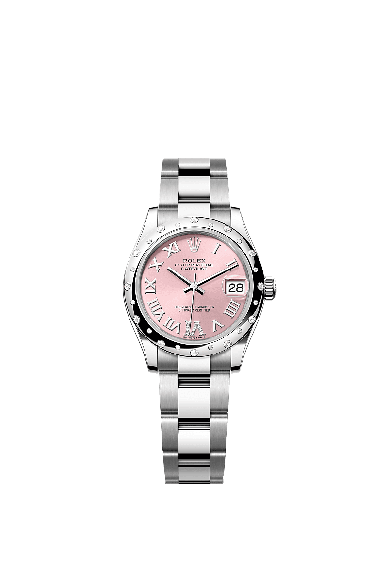 Rolex Stainless Steel Datejust - 31mm - Pink Diamond Dial - Oyster