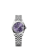 Rolex Stainless Steel Datejust - 31mm - Aubergine Diamond Dial - Jubilee