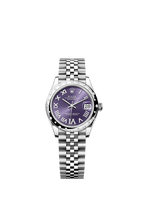 Rolex Stainless Steel Datejust - 31mm - Aubergine Diamond Dial - Jubilee