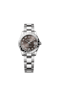 Rolex Stainless Steel Datejust - 31mm - Dark grey Diamond Dial - Oyster