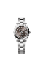 Rolex Stainless Steel Datejust - 31mm - Dark grey Diamond Dial - Oyster