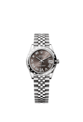 Rolex Stainless Steel Datejust - 31mm - Dark grey Diamond Dial - Jubilee