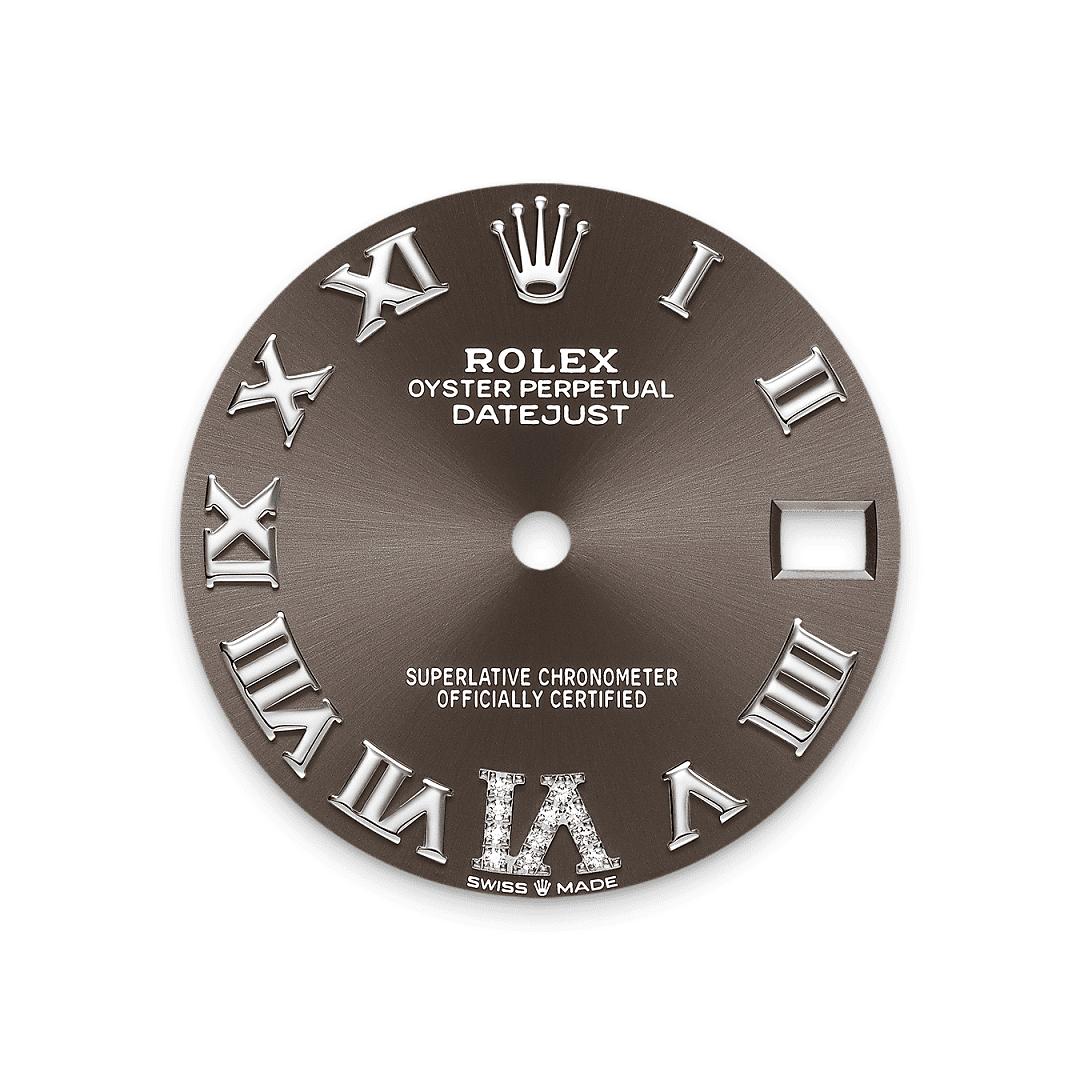 Rolex Stainless Steel Datejust - 31mm - Dark grey Diamond Dial - Jubilee