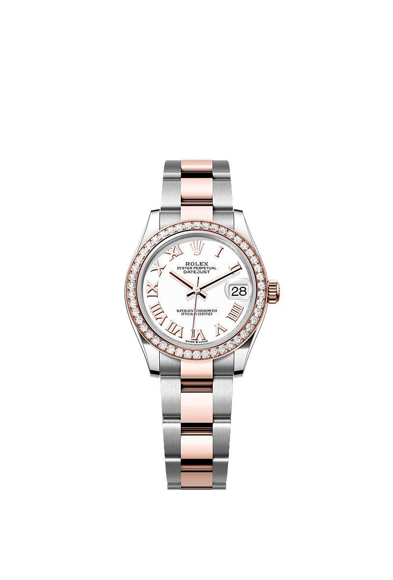 Rolex Two-Tone (RG/SS) Datejust - 31mm - White - Oyster