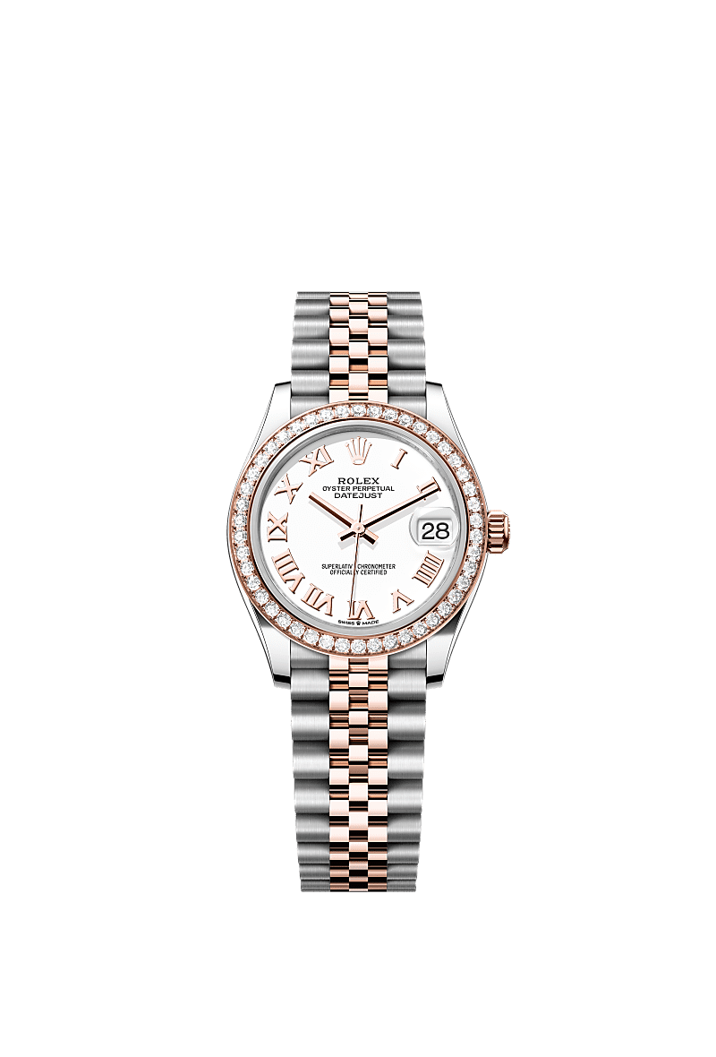 Rolex Two-Tone (RG/SS) Datejust - 31mm - White - Jubilee