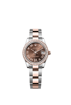 Rolex Two-Tone (RG/SS) Datejust - 31mm - Chocolate Diamond Dial - Oyster