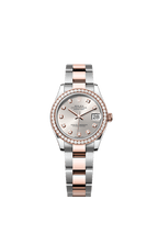 Rolex Two-Tone (RG/SS) Datejust - 31mm - Silver Diamond Dial - Oyster